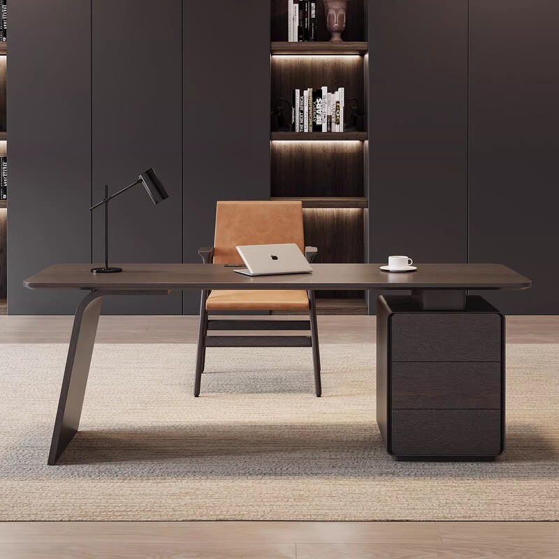 Italian Desk Light Luxury Modern Minimalist Living Room Large Long Study Double with Drawer Boss High-end Computer Desk