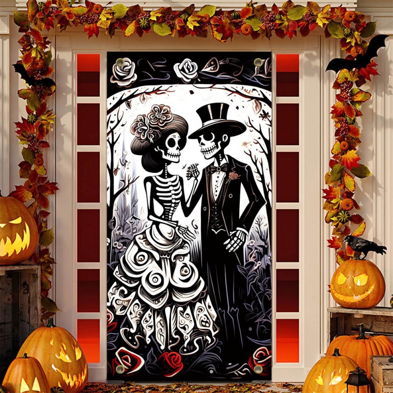 Fabricante directo de decoración de Halloween de fondo colgar decoración de Halloween de la boda marco de la puerta de calavera