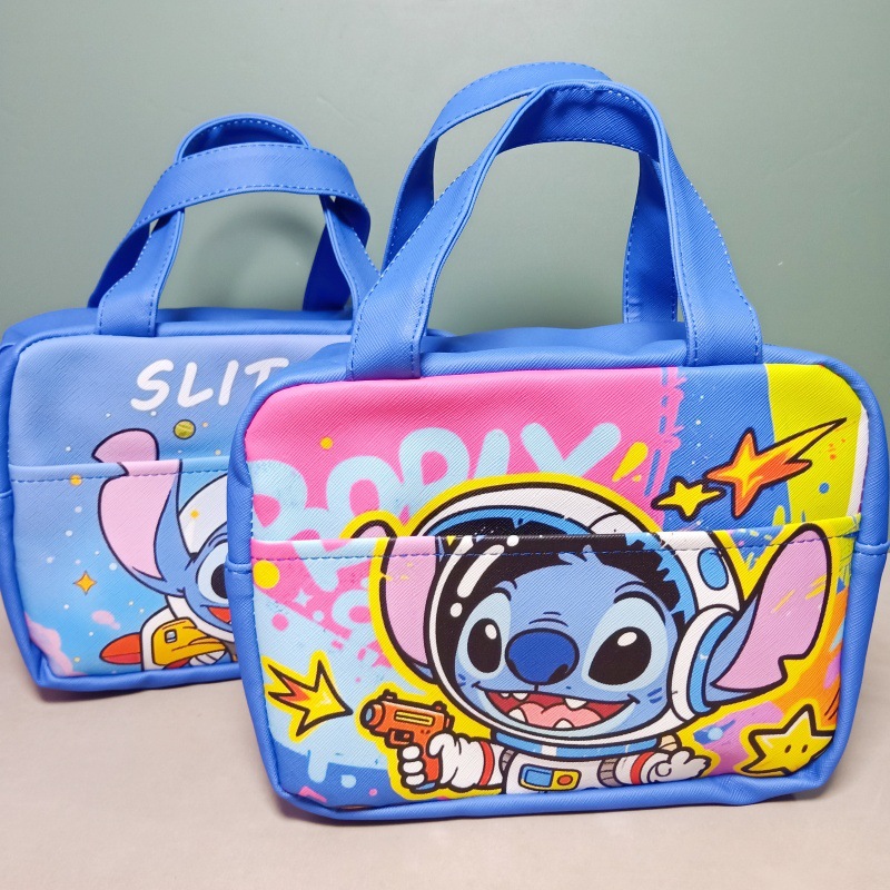 Foreign Trade Stitch Portable Lunch Box Bag Stitch Pu Lunch Bag Aluminum Foil Thermal Insulation Waterproof Bag Gift
