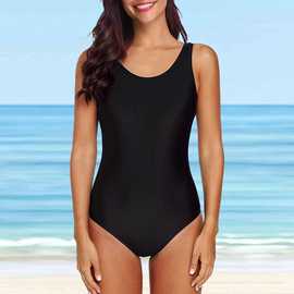 跨境专供亚马逊速卖通连体泳衣女性感露背比基尼Bikini
