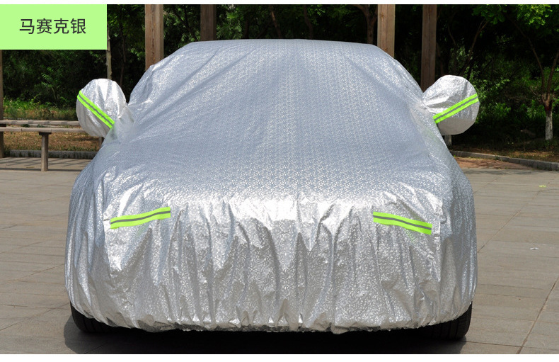 Car Garment in stock Cross-border DuPont Oxford fleece-lined Sunscreen Waterproof Heat Insulation Cover All-season Universal Car Cover