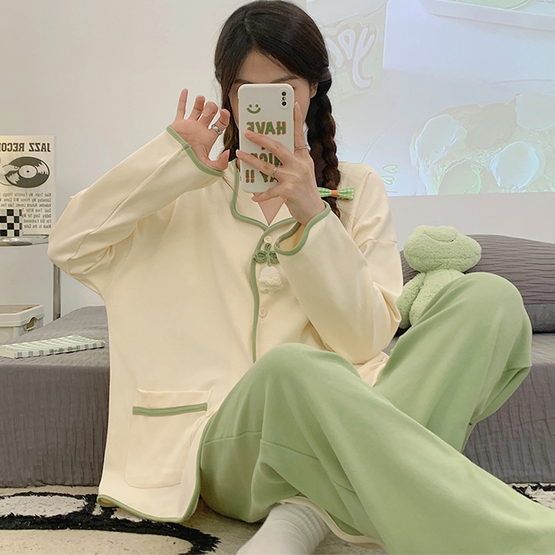 Princess Style Women's Spring and Autumn Short Sleeve Open Jacket Fashion Outerwear Homecoming Set for Petite Figures, Trendy and Sweet Loose Pajama Set