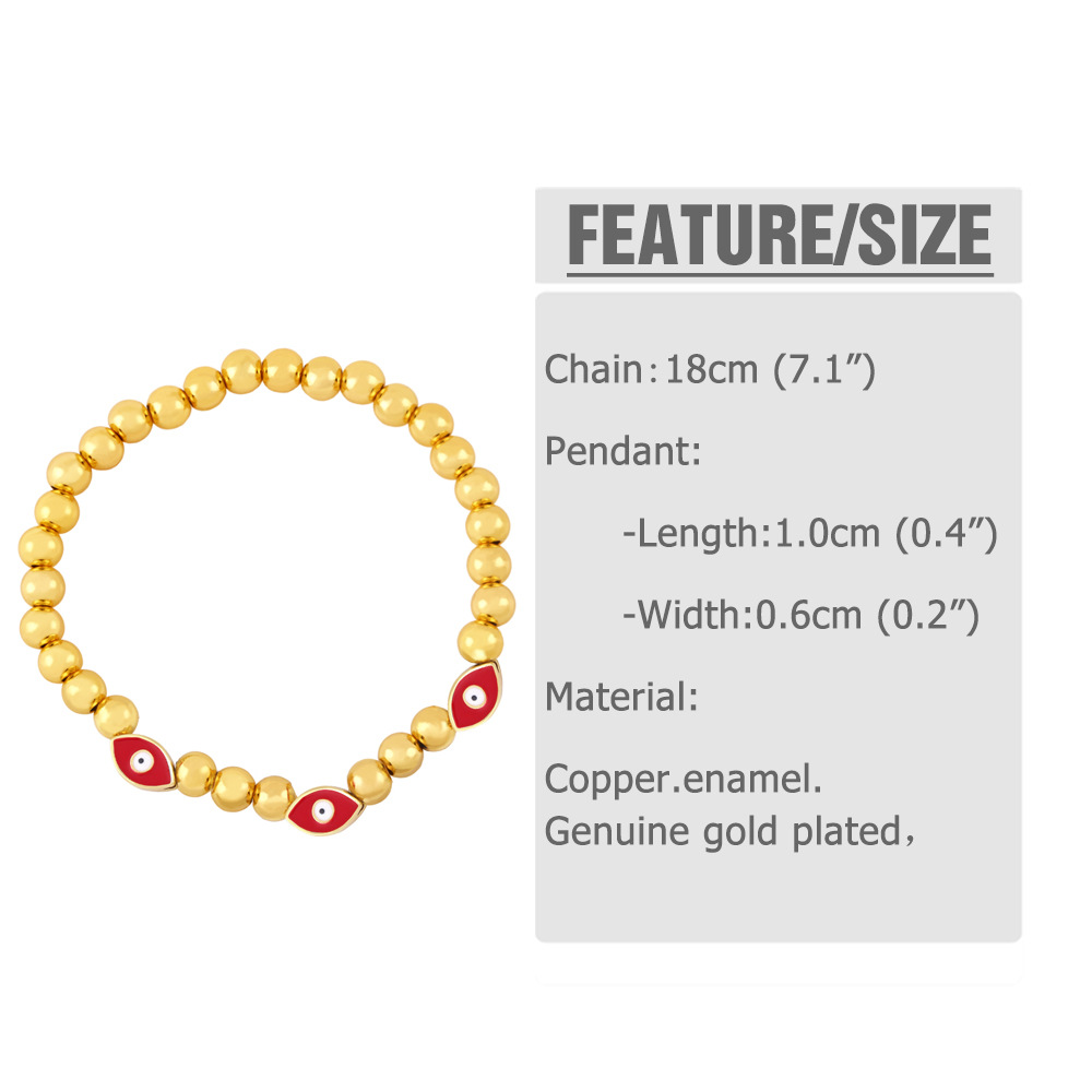 European and American cross-border bracelet niche design demon eye simple round bead accessories