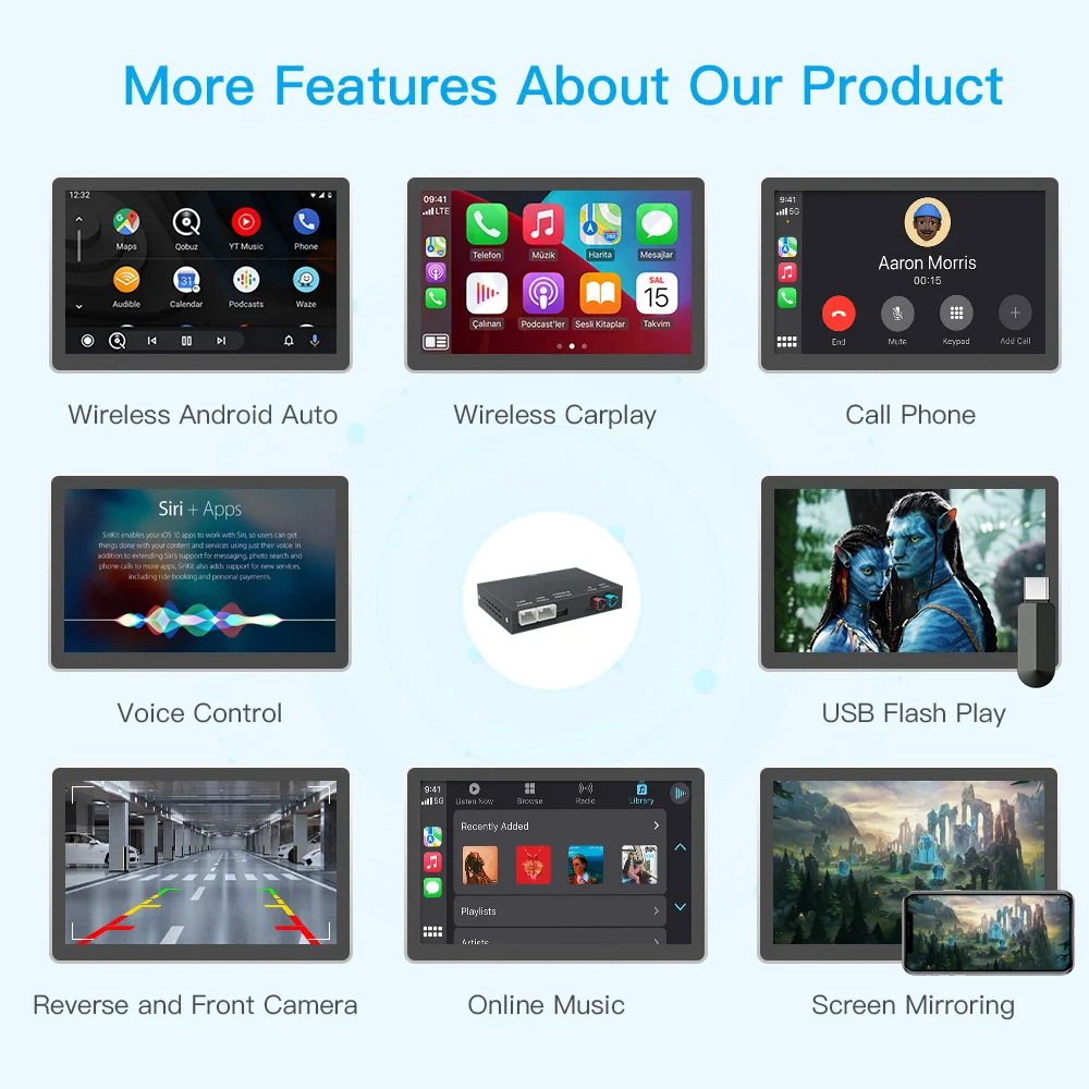 Wireless CarPlay box Android Auto module for BMW NBT System 1 2 3 4 5 6 7 Series X1 X3 X4 X5 X6 F25 F10 F11 F20 F21 F30 F31 F15
