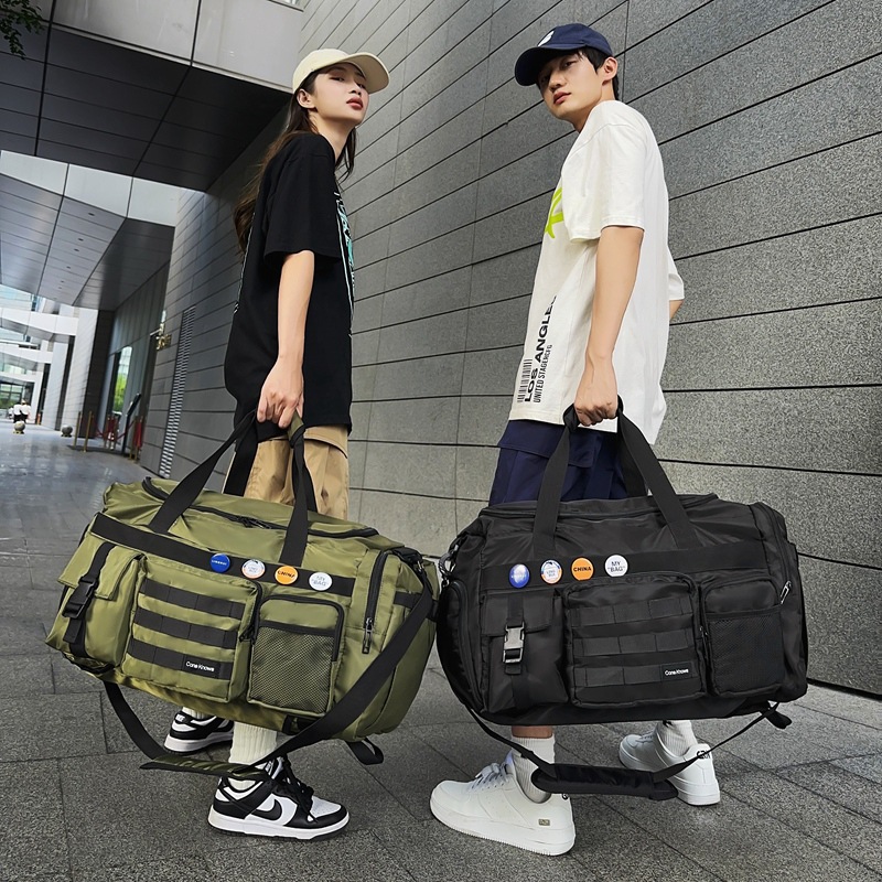 Sac de voyage d'affaires Harajuku de grande capacité, combinaison de travail sombre, sac à main à bandoulière fonctionnel, sac de sport tendance et cool_voghion.com