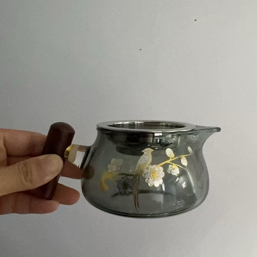 Mayorista de madera japonesa taza de vidrio justicia gruesa resistente al calor divisor de té kung fu accesorios de té té té té loto