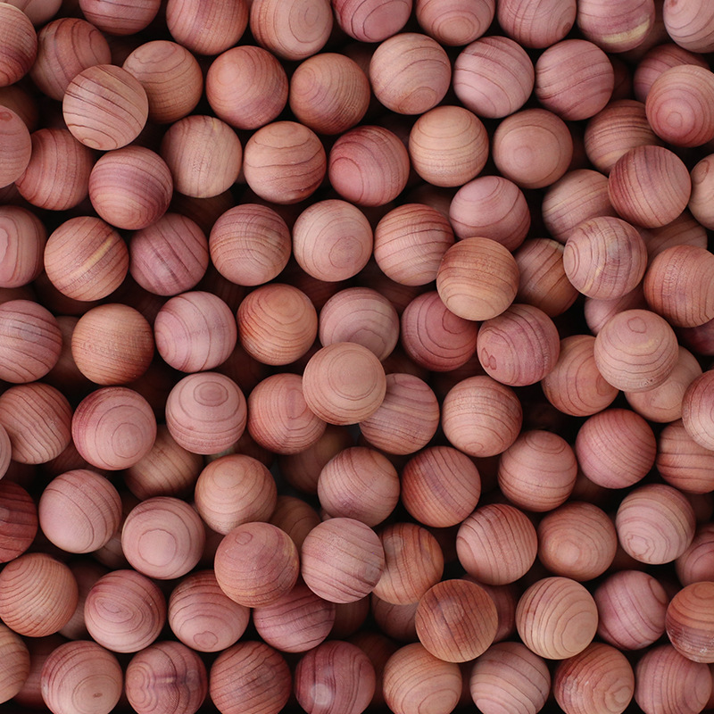 Bola de madera de cedro rojo desodorizante desodorizante bola anti-insectos bola redonda de cedro rojo cajón armario anti-insectos desodorizante granular natural de madera