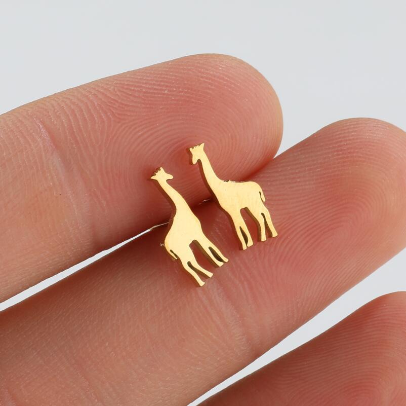 Daily Occasion 304 Stainless Steel Material PVD Coated 18K Gold Real Gold Plated Animal 304 Stainless Steel Cute Waterproof Non Tarnish Ear Studs
