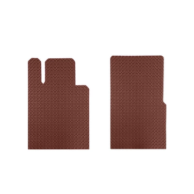 waterproof carpet-style car mats — Universal Foot Pad - brown-driver-and-passenger-seats