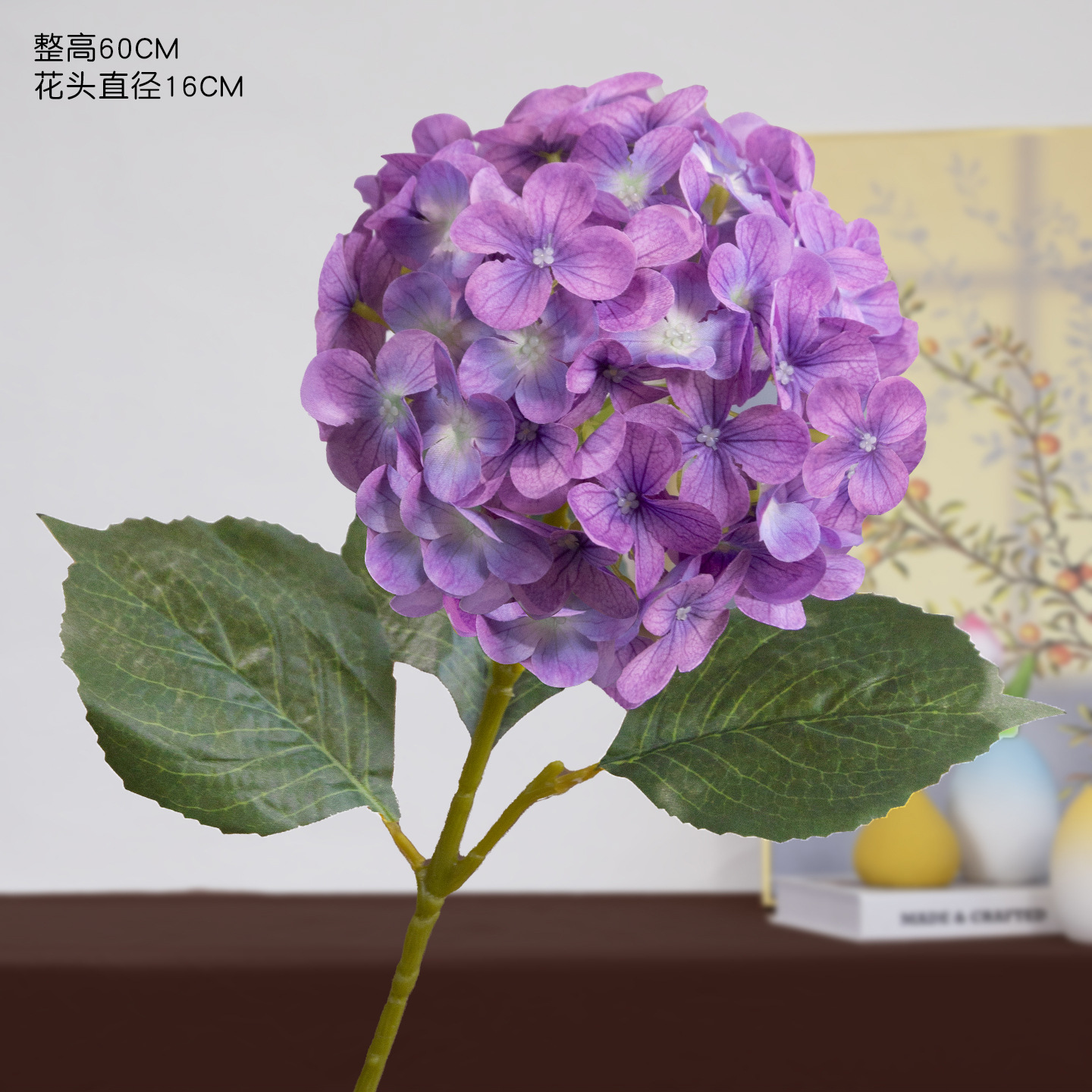 Simulación de hortenida de alta calidad sala de bodas decoración de hotel decoración del hogar impresión 3D Aisha hortenida simulación flores falsas flores