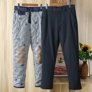 Spindle pants! White Goose Down + knee graphene black gold outdoor windproof Waterproof high-end down pants men's trousers