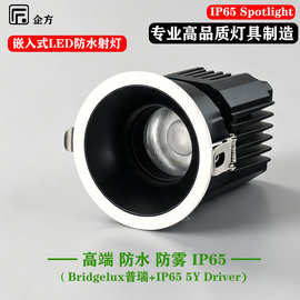 防水射灯嵌入式IP65桑拿房游泳池洗浴澡堂防眩15W防潮防雾LED孔灯