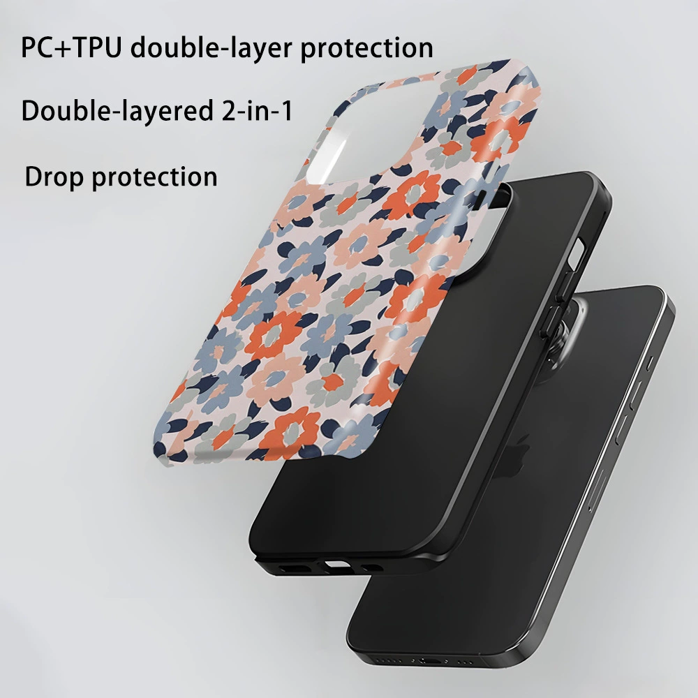 Apple, мобильный телефон, защитный чехол, iPhone 15, чехол, (Cross-border trading), iphone, цветочный принт, 14promax