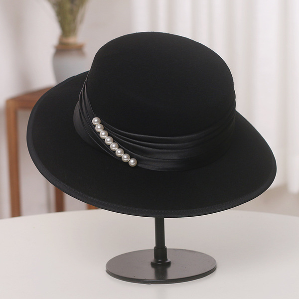 French light luxury flat -top wool woolen woolen hats female autumn…