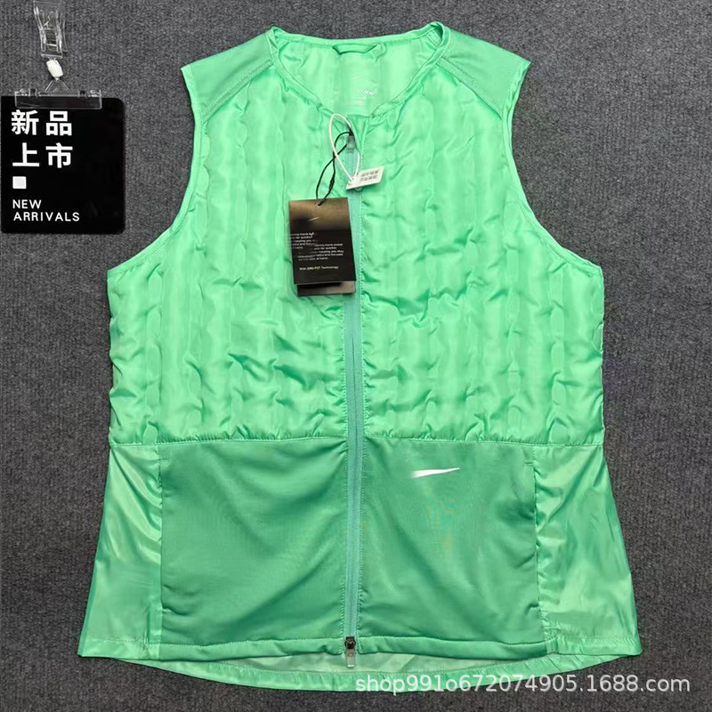 Cross-Border Popular Sports Training Green Vest, Lightweight, Warm, Reflective, Breathable, Suitable for Running and Casual Wear Cross-Border Popular Sports Training Green Vest, Lightweight, Warm, Reflective, Breathable, Suitable for Running and Casual Wear