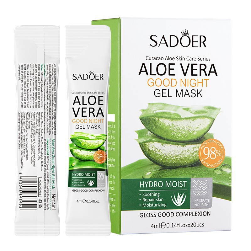 Inglés completo SADOER aloe vitamina C nicotinamida buena noche película congelada máscara para dormir comercio exterior transfronterizo al por mayor