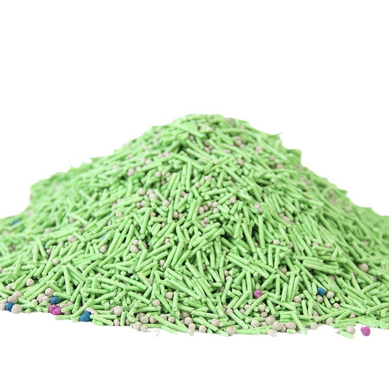 arena para gatos mezcla de sabor a té verde leche fácil aglomeración desodorante arena para gatos baja en polvo lavable tofu no pegajoso arena para gatos