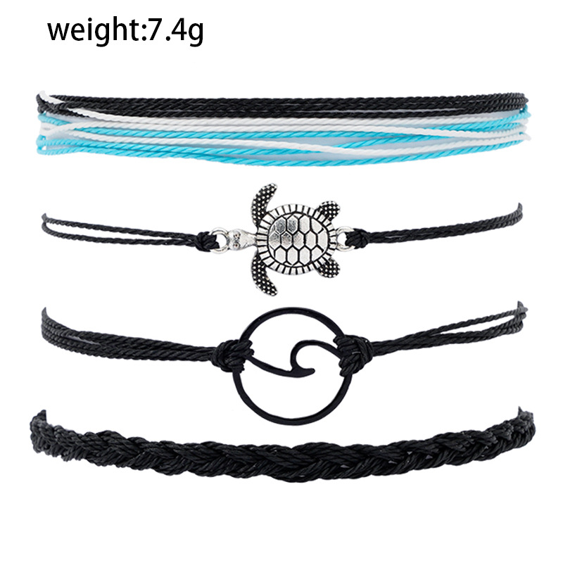 Unisex Gender Beach Tortoise Starfish Flower Alloy Rope Shell Wholesale Bracelets