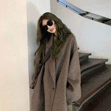 2025美拉德中长款毛呢外套女小个子名媛新款秋冬加绒加厚呢子大衣