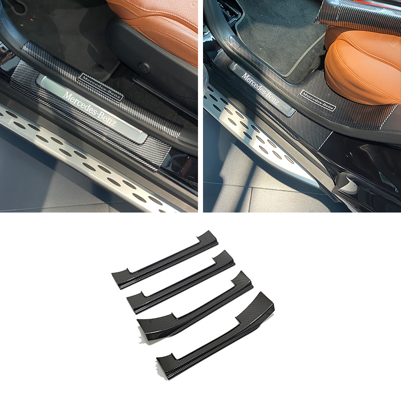 Suitable for 23 Mercedes-Benz GLC threshold strips modified welcome pedal trunk guard plate tailgate protective trim strips