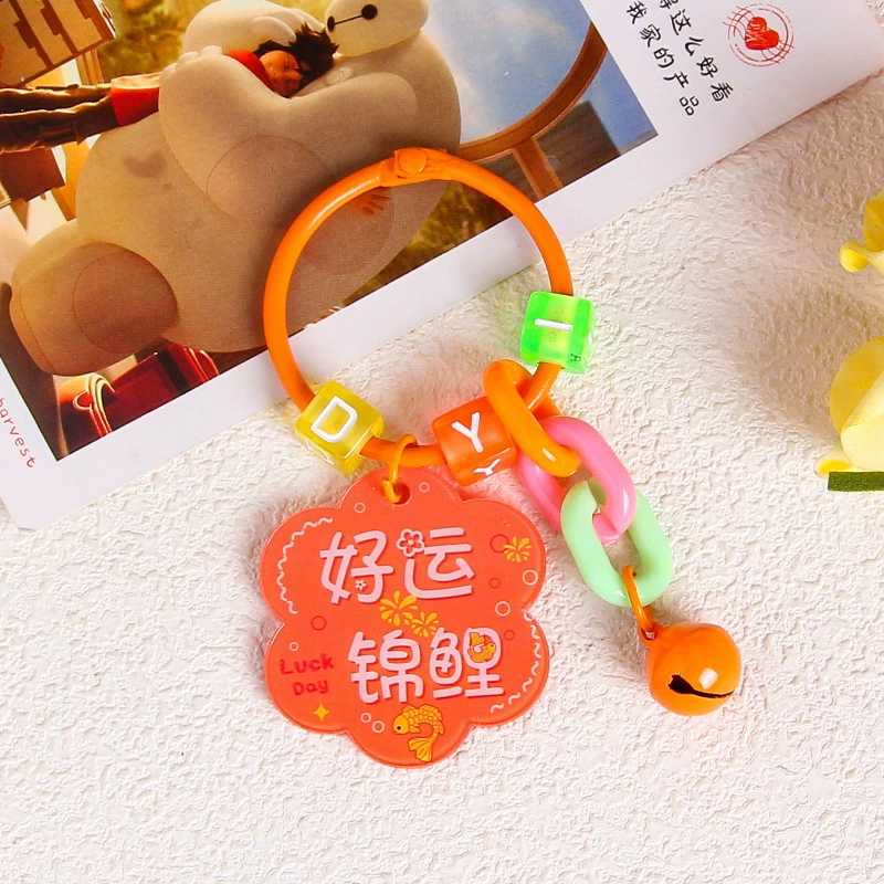 Brand creative acrylic protective amulet, keychain, transparent pendant, bag decoration, decorations
