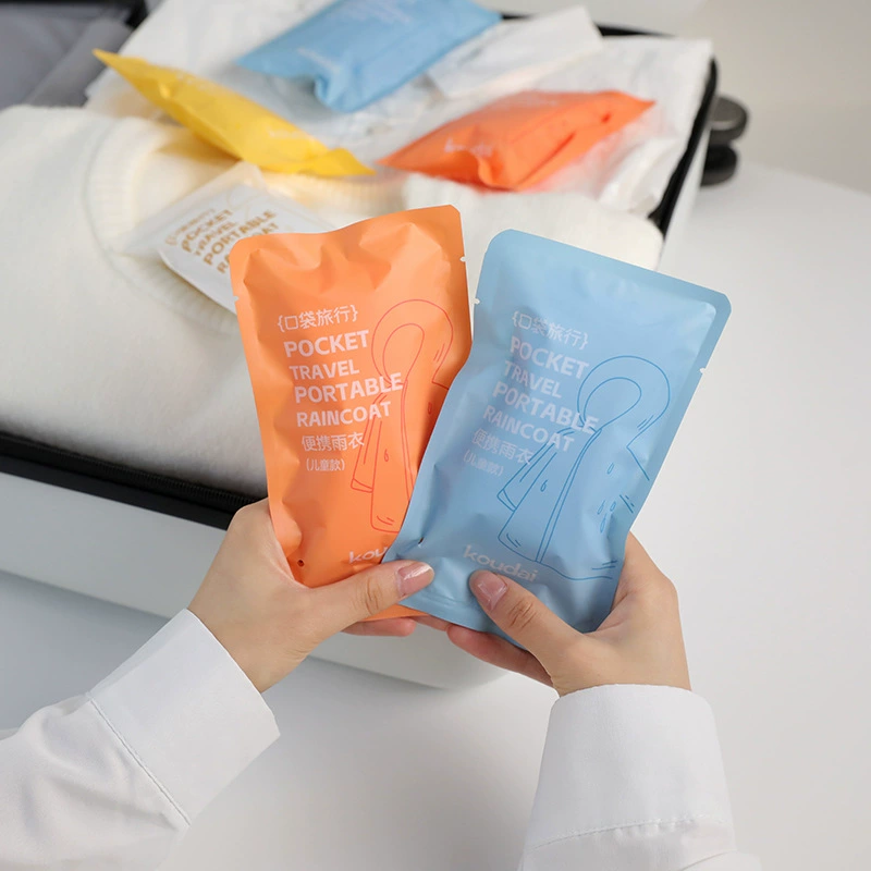 Long handheld children's raincoat, increased thickness