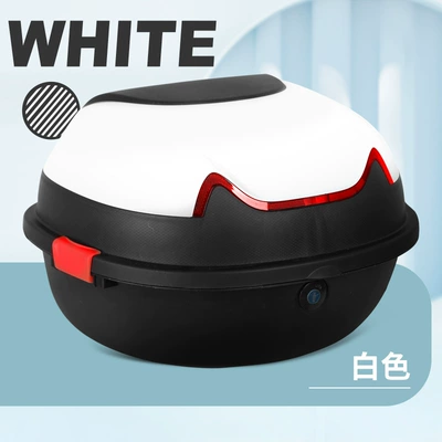 Motorcycle trunk: capacity non-aluminum alloy tail - medium-white-free-installation-accessories
