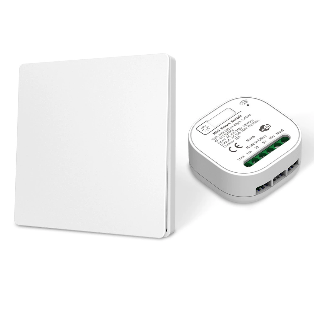 Wi‑Fi умный выключатель HomeKit 16A в монтажной коробке, приложение, дистанционное управление, таймер, наклейка CozyLife