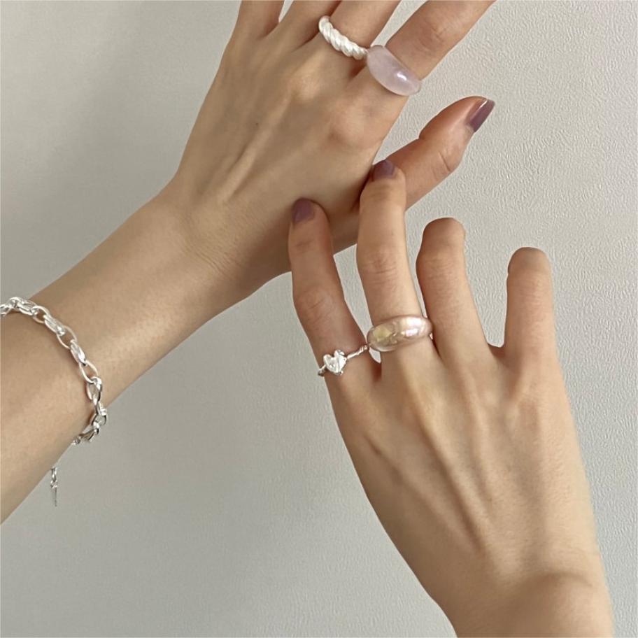 Adjustable Ring Size 18K Gold Plated 925 Sterling Silver Heart Shape Open Rings 925 Sterling Silver Rings