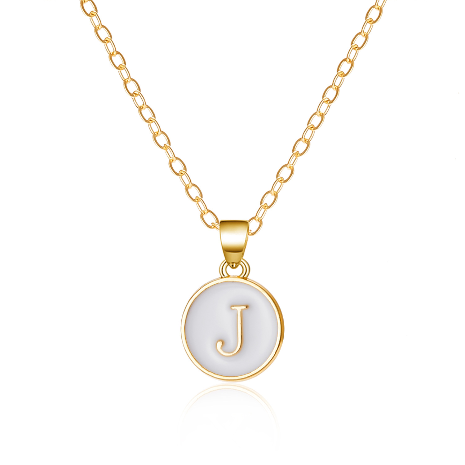 Wholesale Jewelry Casual Simple Style Letter Alloy Enamel Plating Pendant Necklace display picture 14