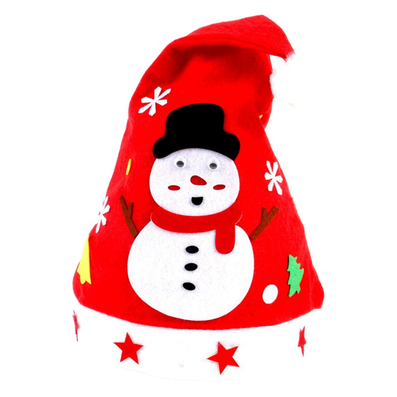 Рождественские украшения поставки Детский мультфильм Рождественская шляпа ручной работы DIY Рождественская шляпа Материал Пакет Рождественский маленький подарок