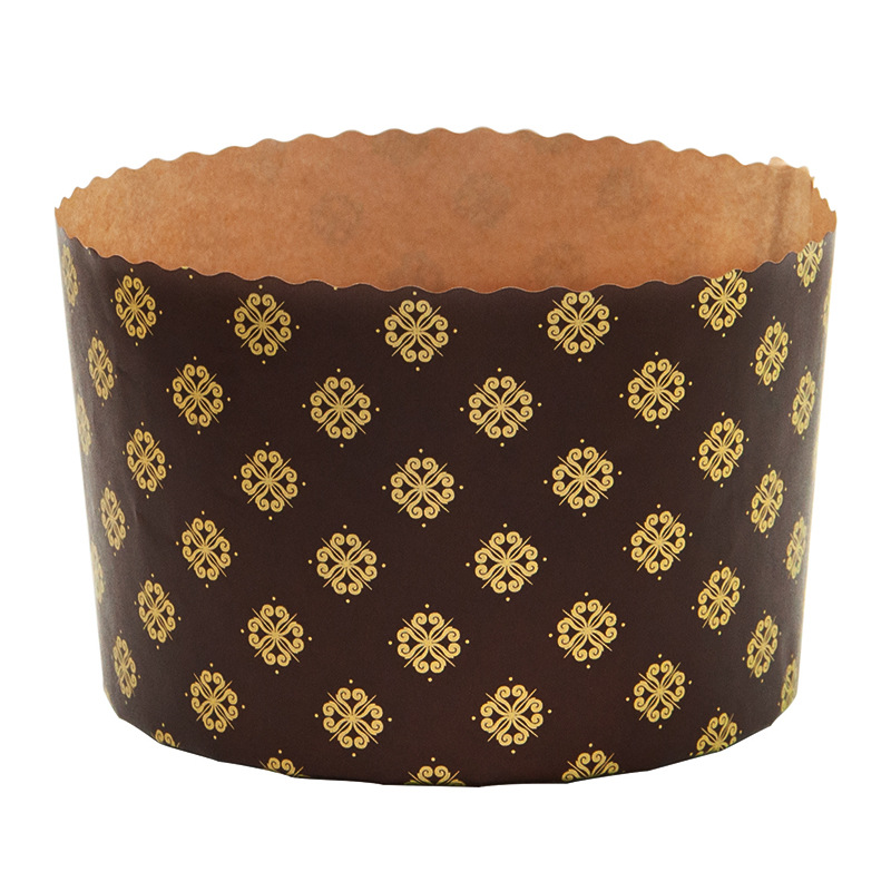 Taza de papel de pan de Navidad Panettone de pastel de gasa resistente a altas temperaturas de grado alimenticio Panettone