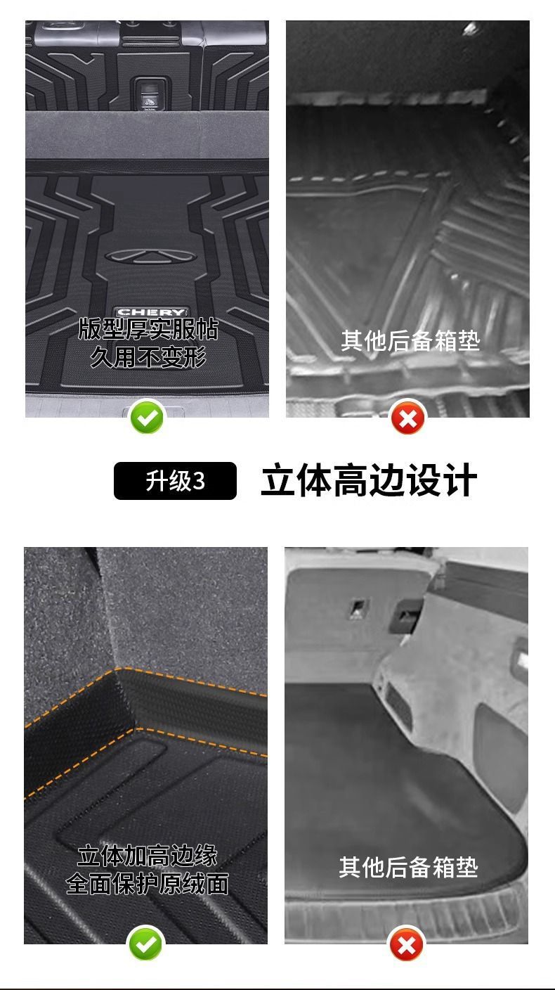 Applicable to Ruihu 9 Trunk Mat TPE Encloses Seven Seats 23 Trunk Mat Chery Durable 2023 Decorative Interior