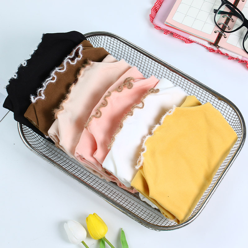 Otoño e invierno de terciopelo camisa de fondo para niños color sólido camisa de manga larga para niñas bebé cálido suéter ropa de otoño camiseta