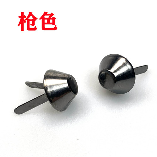 Foshan source two-legged bucket nails, luggage hardware accessories, hand-made gold bag base