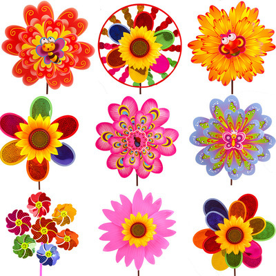 colorful plastic cartoon windmill toy
