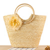 One piece of new rattan editors, weaving, flowers, hand, handbag, beach bag