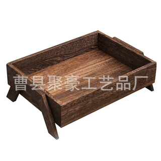 桐木托盘实木茶托家用小型茶台功夫茶具长方形茶托新中式茶具收纳