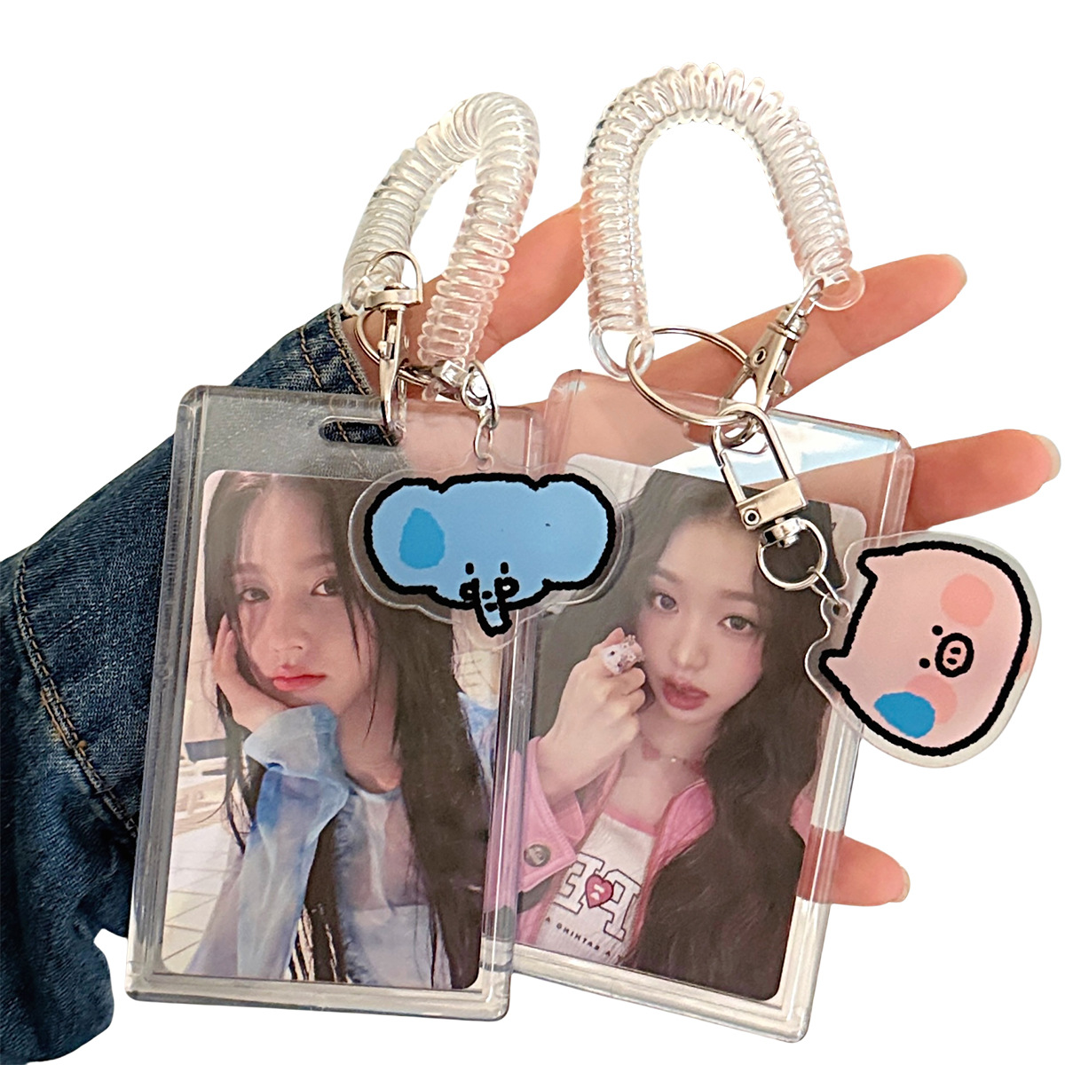 Estilo japonés y coreano simple lindo Internet celebridad oso titular de la tarjeta flor estudiante portátil autobús Tarjeta de Identificación cubierta protectora