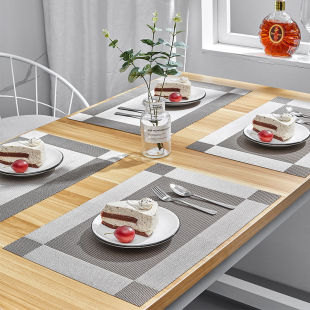 Diagonal Photo Frame Western Dining Mat Anti-slip Mat Heat Insulation Modern Simple High-end Hotel Dining Plate Dining Table Mat