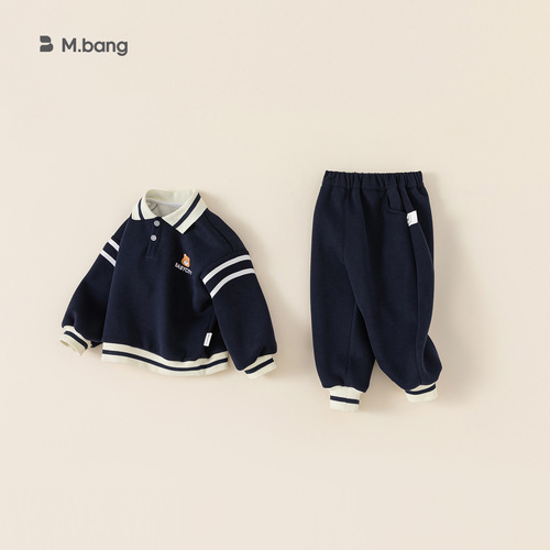 babycity boys spring casual cartoon pullover two-piece set girls children spring and autumn suit CT83038