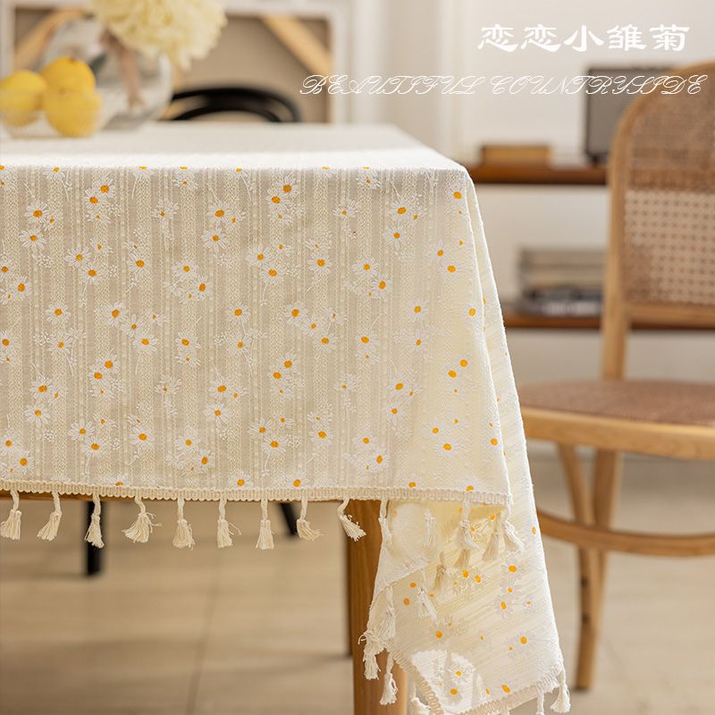 Pastoral Style Tablecloth, Ins Style, Fresh and Retro Atmosphere, Floral Tablecloth for Photo Decoration, Table Surface