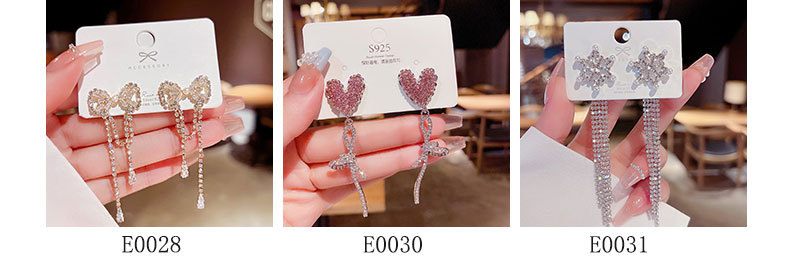 Fashion Flower Butterfly Bow Knot Copper Inlay Artificial Pearls Zircon Drop Earrings 1 Pair