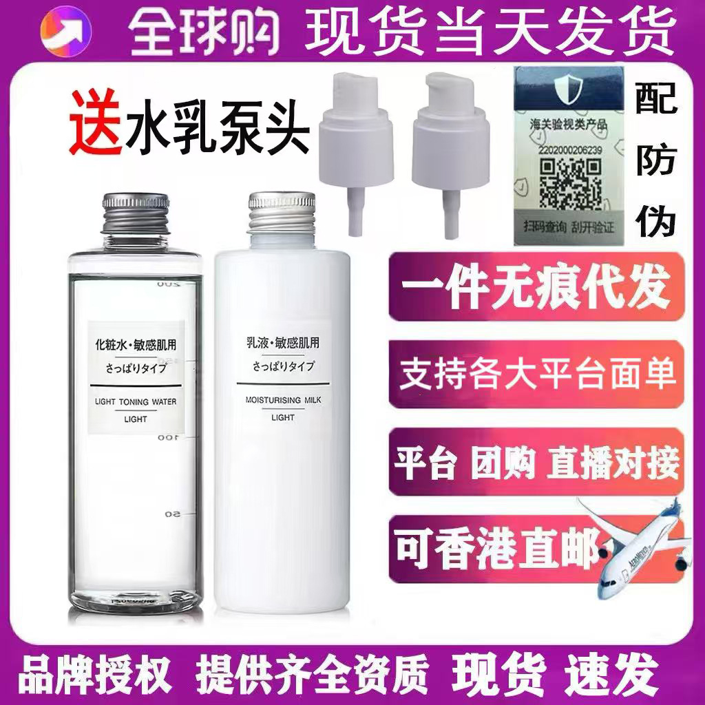 Japan's Muji Muji Water Lotion Set for Sensitive Skin, Hydrating, Refreshing, Moisturizing, High-Moisturizing Lotion Set