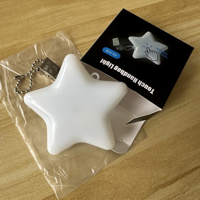 Amazon クロスボーダーノベルティ LED 発光バッグライト五芒星ナイトライトタッチセンサーミニラブライト|undefined