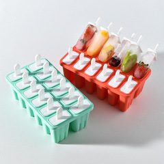 New 12-grid, 4-grid silicone ice popsicle mold handle, 6-grid, 8-grid ice cream popsicle mold cross-border