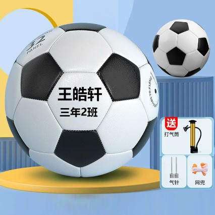 Children's Football Primary School Students Special Ball No. 5 No. 4 Kindergarten Soft Leather Junior High School Entrance Examination Professional Training Free Printing