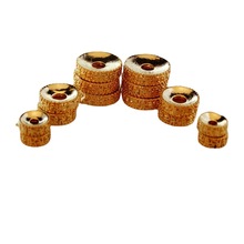 铜真空电镀24K金色佛万字隔珠隔片保色效果好DIY手链配饰扁片散珠