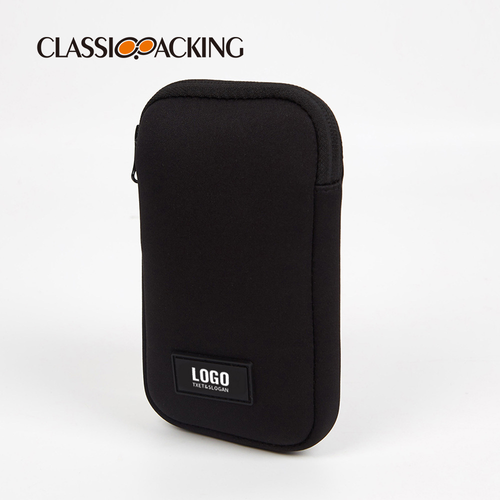 Moda simple auricular bolsa de gran capacidad de almacenamiento de cable de datos bolsa de lápiz labial de belleza multifuncional se puede imprimir logotipo