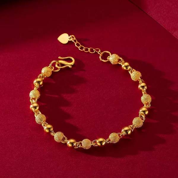 Fashion Women's Frosted Bead Versatile Bracelet Exquisite Plain Classic Light Bead Ripple Bracelet Niche